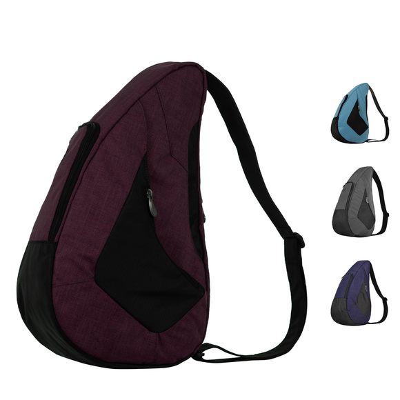 19" Crossbody Sling Traveler Healthy Back Bag Burgundy <3 - Picture 1 of 8